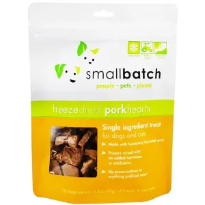 10% OFF: Smallbatch Pork Hearts Freeze Dried Cat & Dog Treats 3.5oz