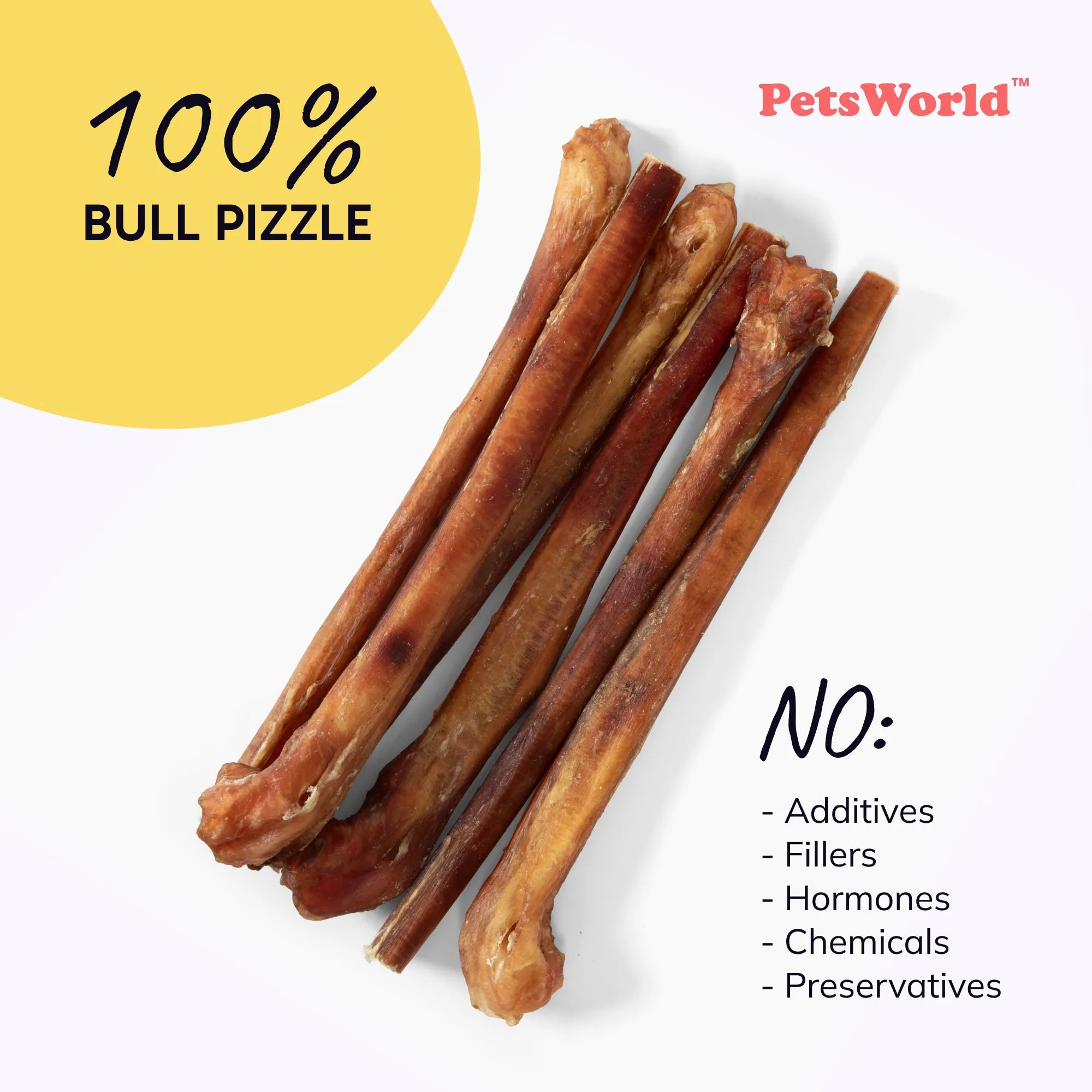 12-Inch Extra Thick Jumbo Bully Sticks for Medium - Large Dogs