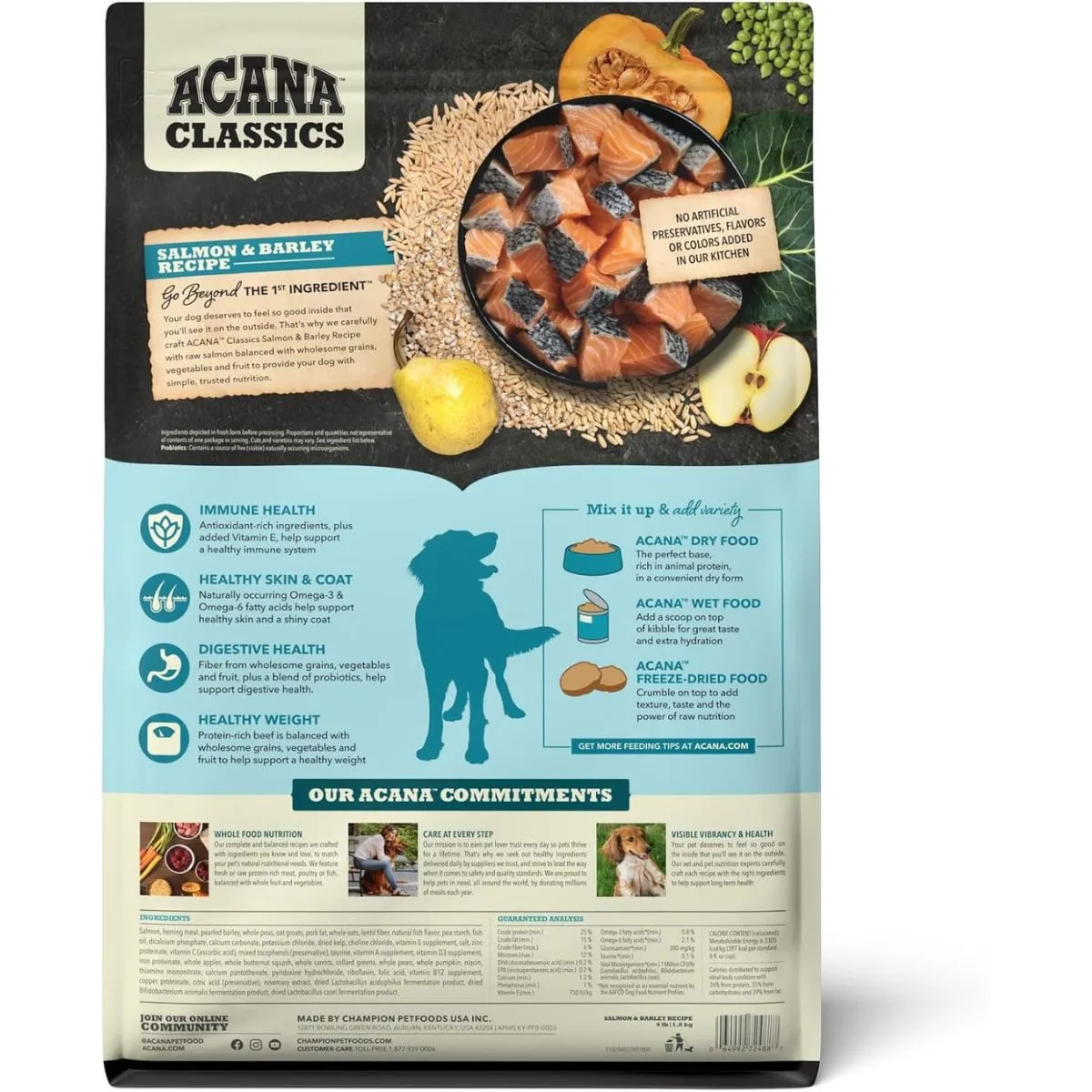 Acana Classics Salmon and Barley Dry Dog Food 4lb