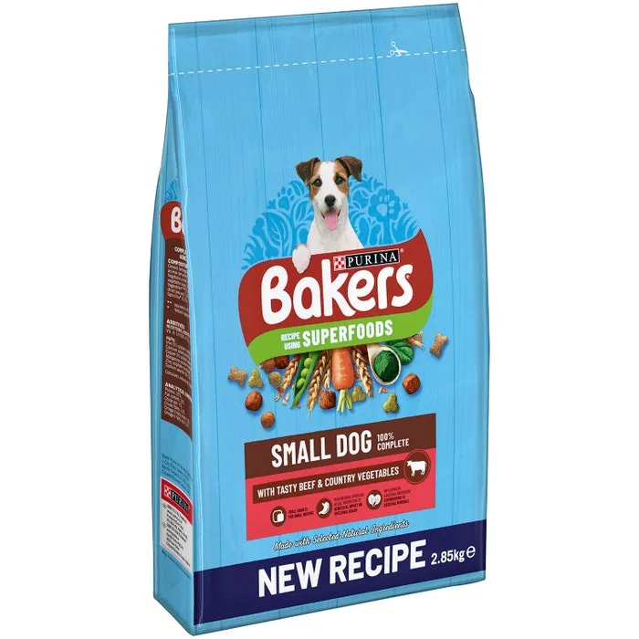 Bakers Small Dog with Beef & Vegetable 2.85kg Dry Dog Food