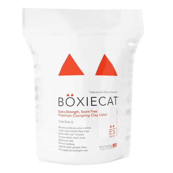 Boxiecat Extra Strength Scent Free Premium Clumping Clay Cat Litter