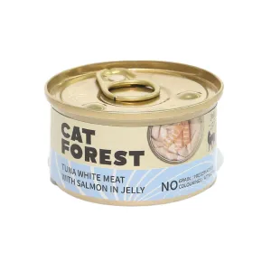 CAT FOREST Tuna White Meat with Salmon in Jelly Cat Wet Food 85g x 24