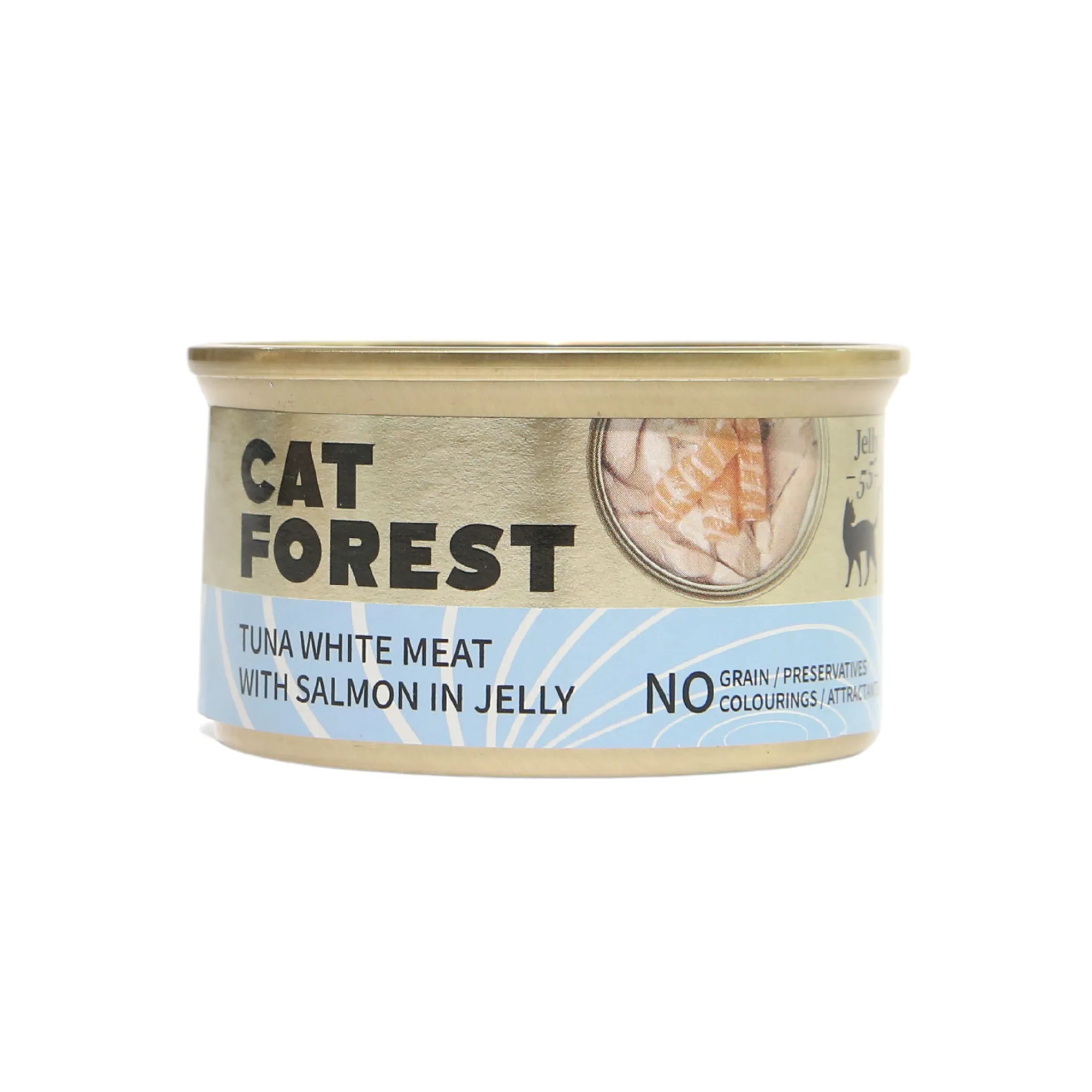 CAT FOREST Tuna White Meat with Salmon in Jelly Cat Wet Food 85g x 24