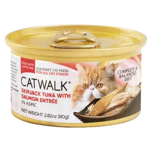 Catwalk Cat Skipjack Tuna with Salmon Entree in Aspic 80g