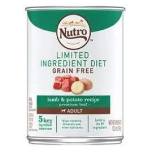 Dog Food, Limited Ingredient Diet Grain-Free Lamb & Potato, 12.5-oz.