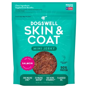 Dogswell Skin & Coat Mini Jerky Treats Salmon