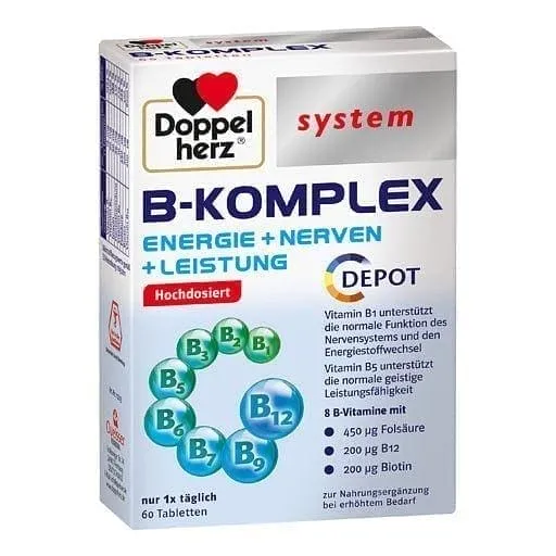 DOPPELHERZ vitamin b complex, omega 3