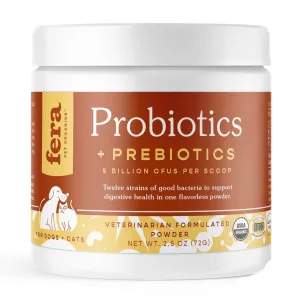 Fera Organic Probiotics with Prebiotics for Dogs and Cats, 2.5oz