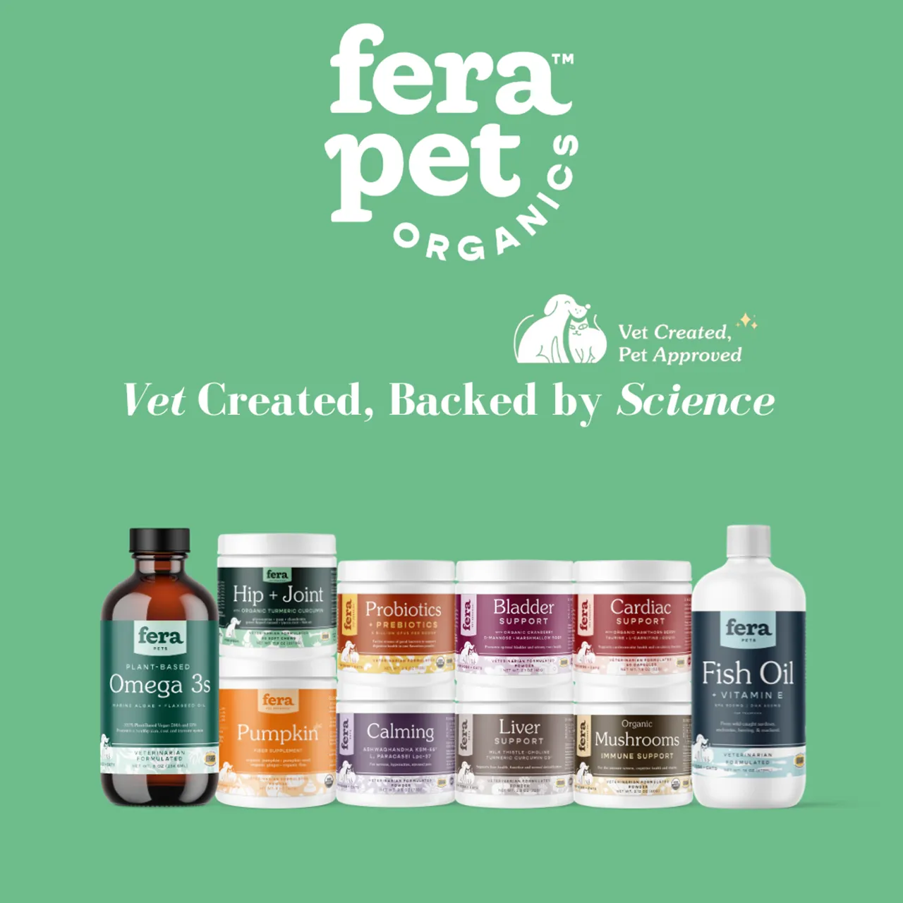 Fera Pet Organics Dog and Cat Supplement, Calming Support