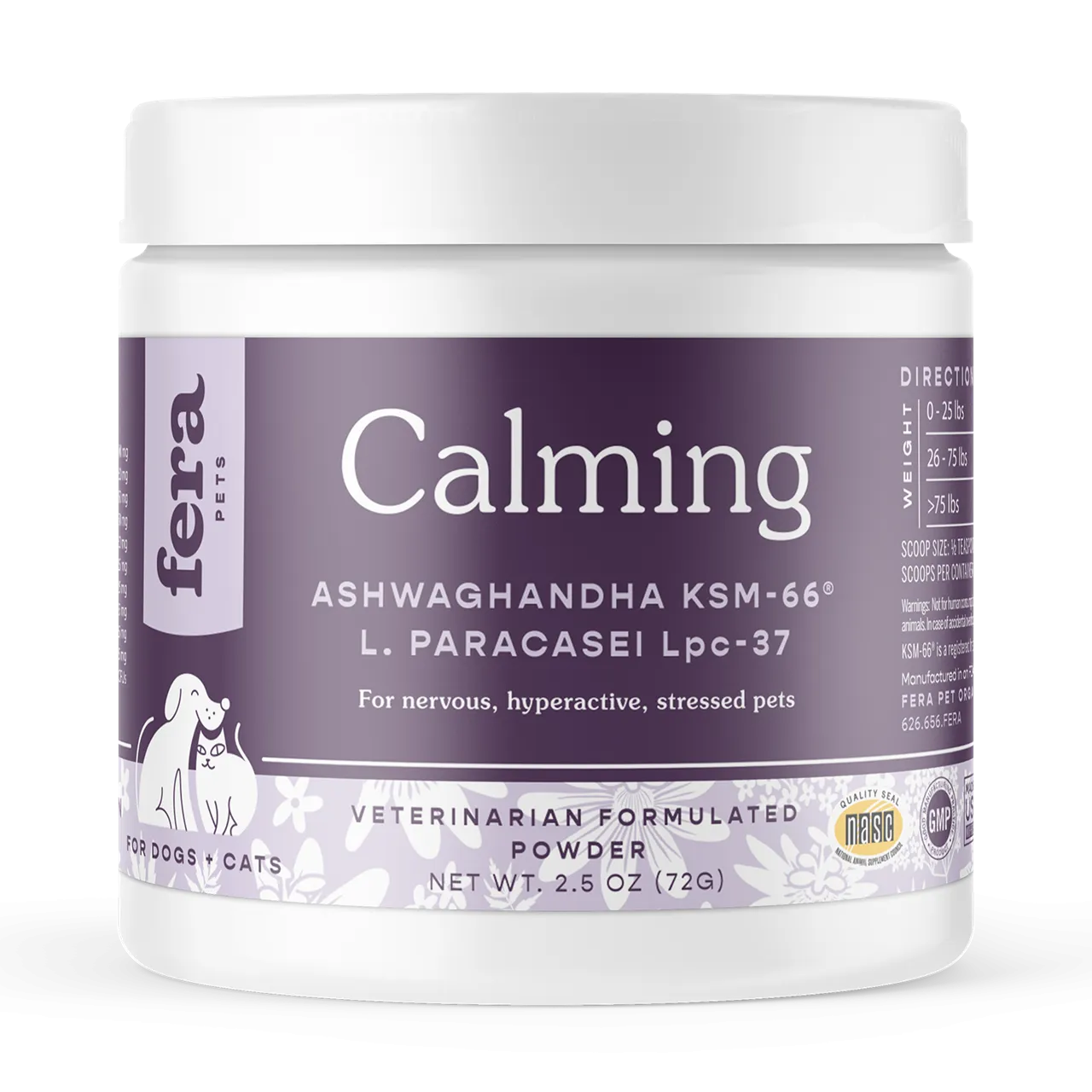 Fera Pet Organics Dog and Cat Supplement, Calming Support