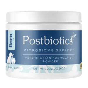 Fera Pet Organics Dog and Cat Supplement, Postbiotics Plus for Microbiome Support