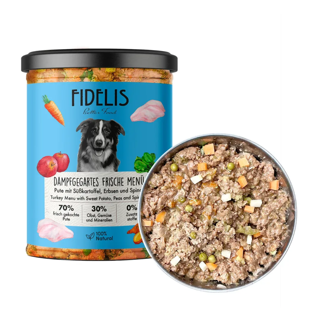 Fidelis Cooked Turkey Menu Wet Food Jar