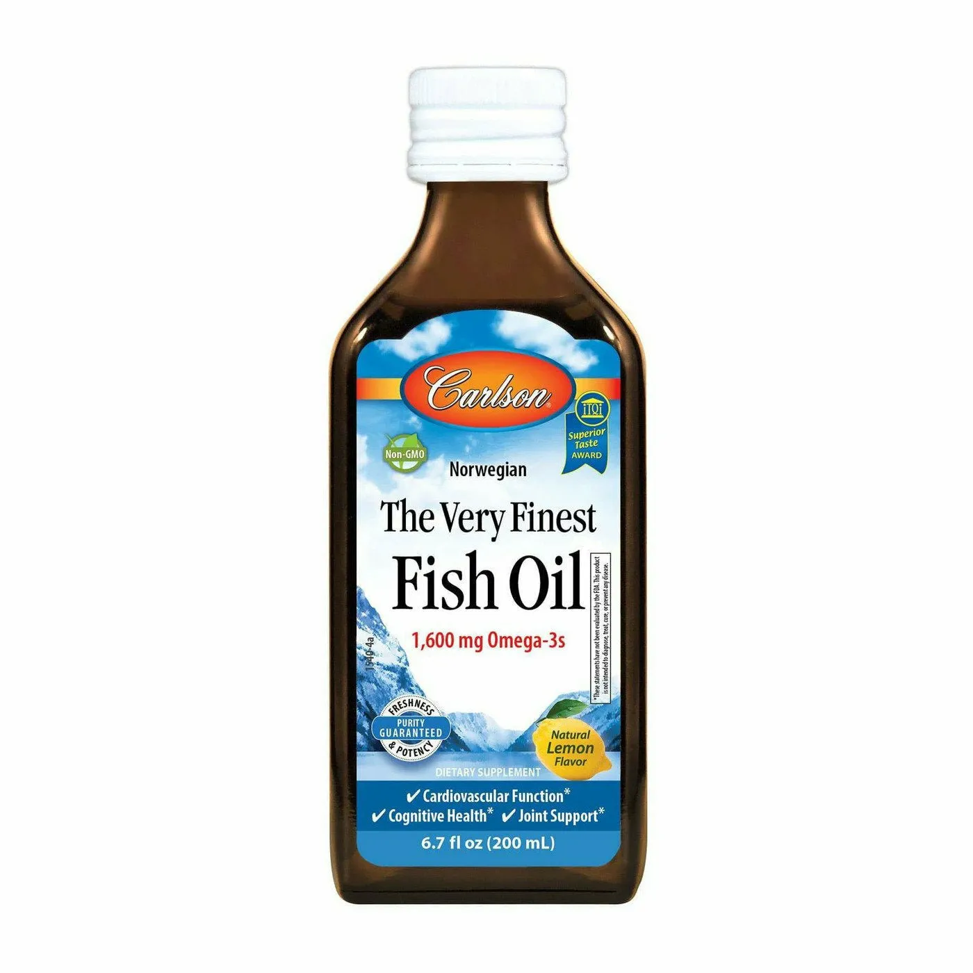 Finest Fish Oil Omega 3 200ml Lemon Flavor by Carlson Labs