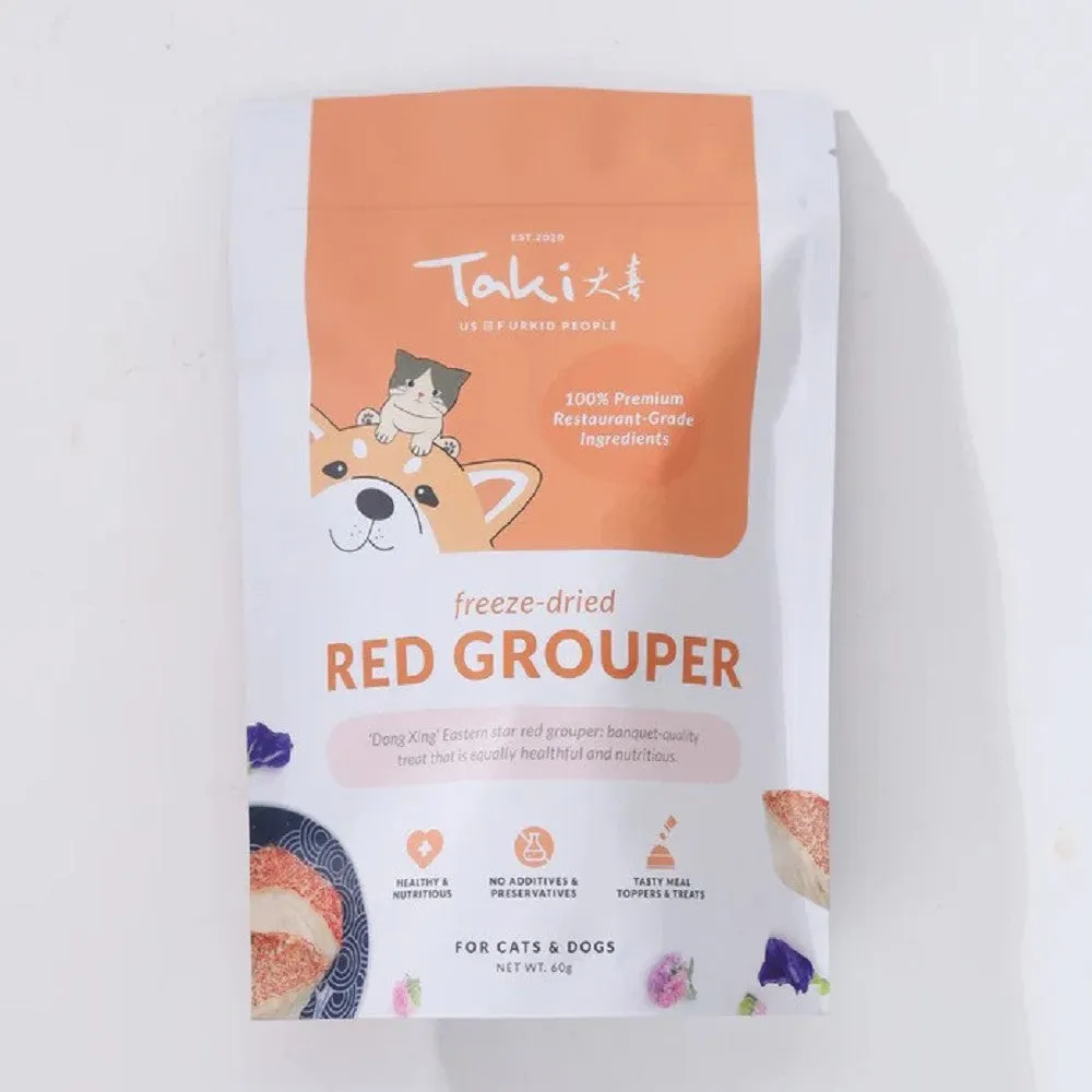 Freeze Dried Red Grouper Treats for Dogs and Cats