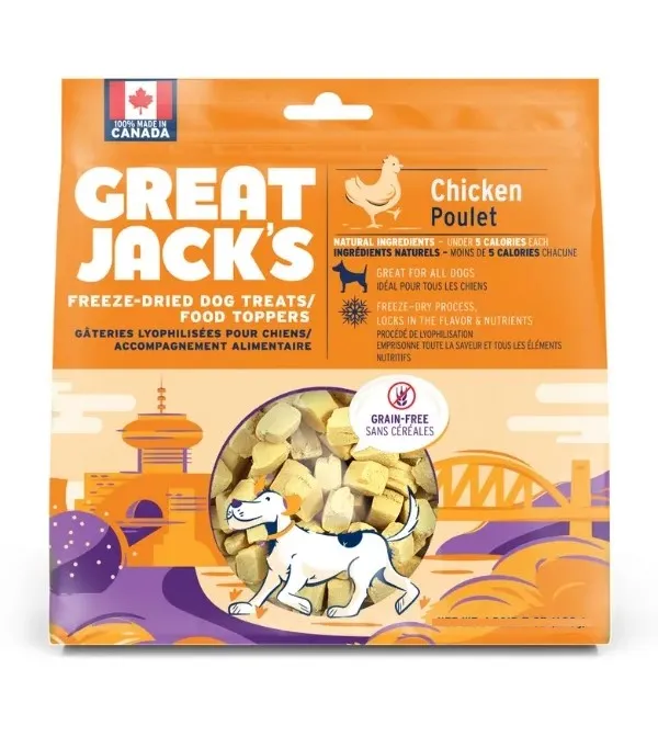 Great Jack's Freeze-Dried Raw Dog Treats & Topper - Chicken