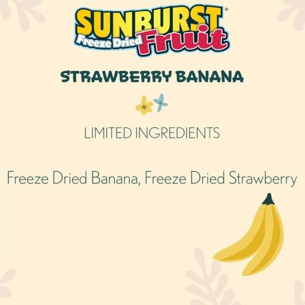 Higgins Sunburst Freeze Dried Fruit Strawberry Banana Treats For Birds 0.5 oz