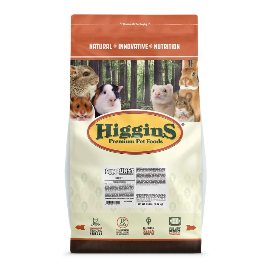 HIGGINS SUNBURST GOURMET BLEND RABBIT (25 LB)