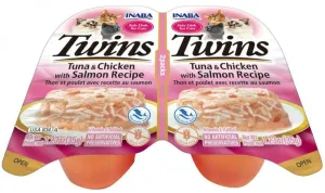 Inaba Twins Tuna and Chicken with Salmon Recipe Side Dish for Cats - 2 count