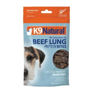 K9 Natural Beef Lung Protein Bites Dog Treats 60g