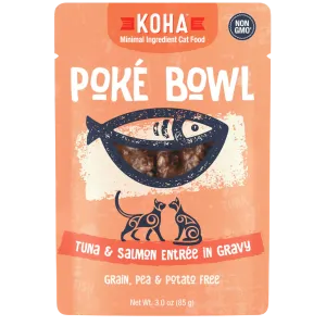 Koha Poké Bowl Tuna And Salmon Entrée In Gravy 3-oz, Wet Cat Food