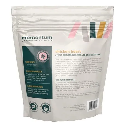 Momentum Freeze Dried Chicken Heart CAT Treats