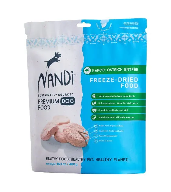 Nandi Freeze-Dried Karoo Ostrich Entree Dog Food