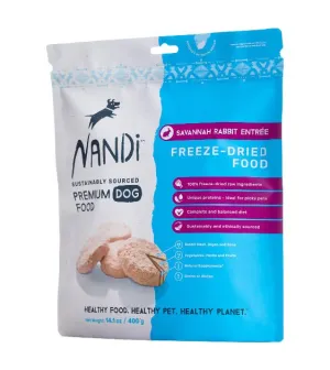 Nandi Freeze-Dried Savannah Rabbit Entree Dog Food