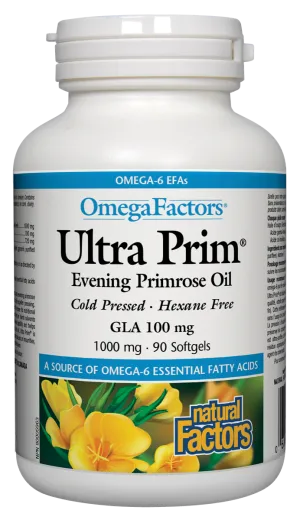 Natural Factors Ultra Prim Evening Primrose Oil (1000mg) (90 Soft Gels)