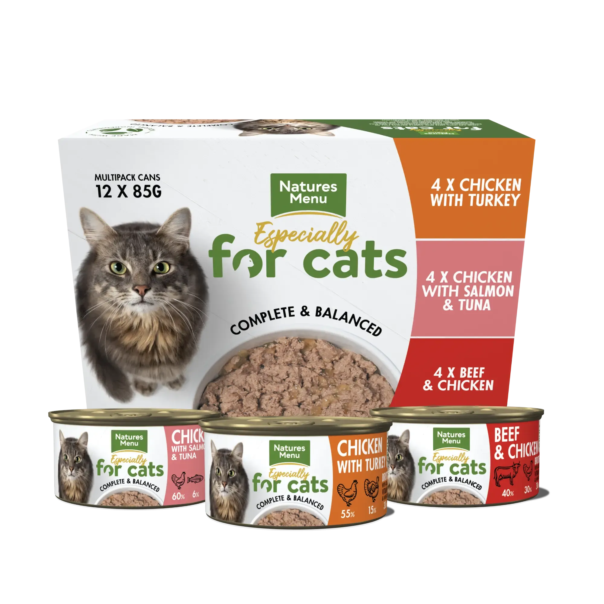 Natures Menu Cat Multipack Tins - 4x 12x 85g