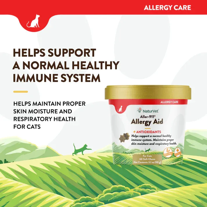 NaturVet Aller-911 Allergy Aid for Cats 60 soft chews