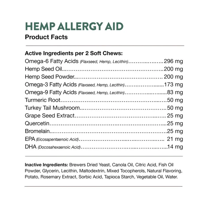 NaturVet Hemp Allergy Aid   Hemp Seed for Dogs