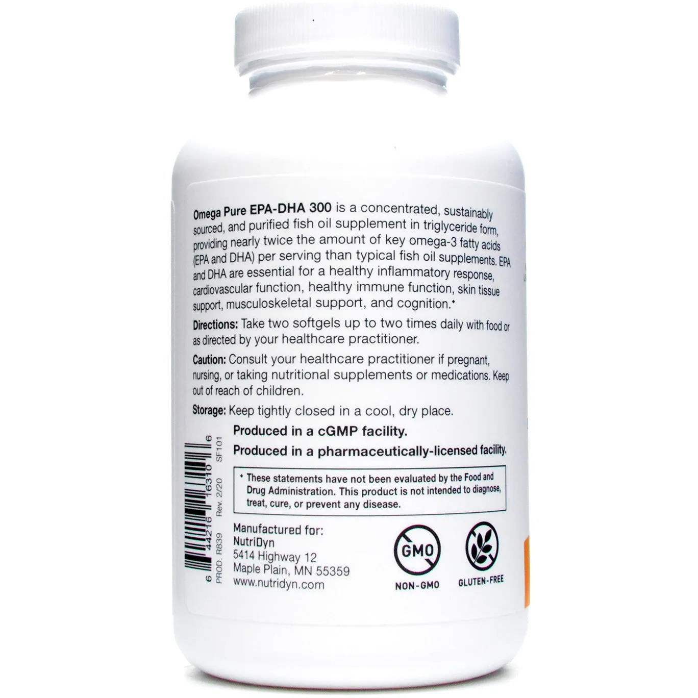 Omega Pure EPA-DHA 300 270 Softgels by Nutri-Dyn