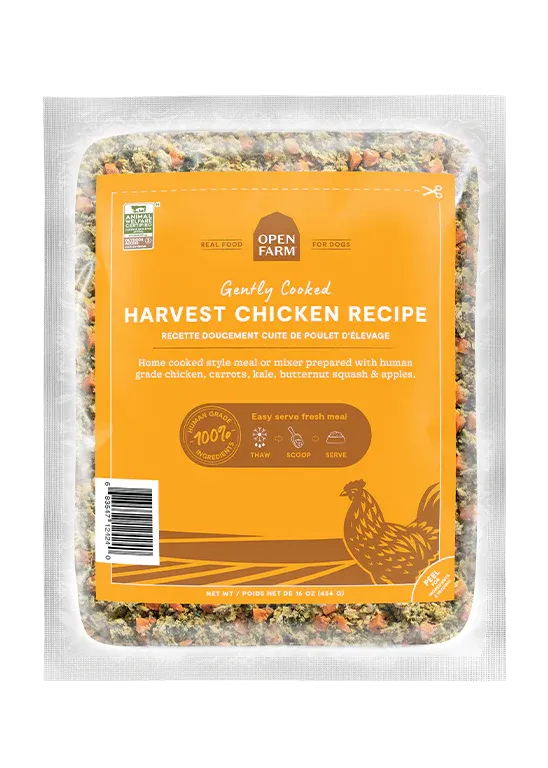 Open Farm Harvest Chicken Gently Cooked Recipe, Frozen Dog Food