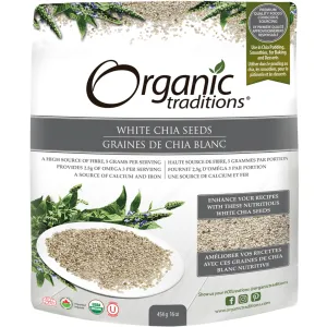 Organic Traditions Organic White Chia Seeds 454g