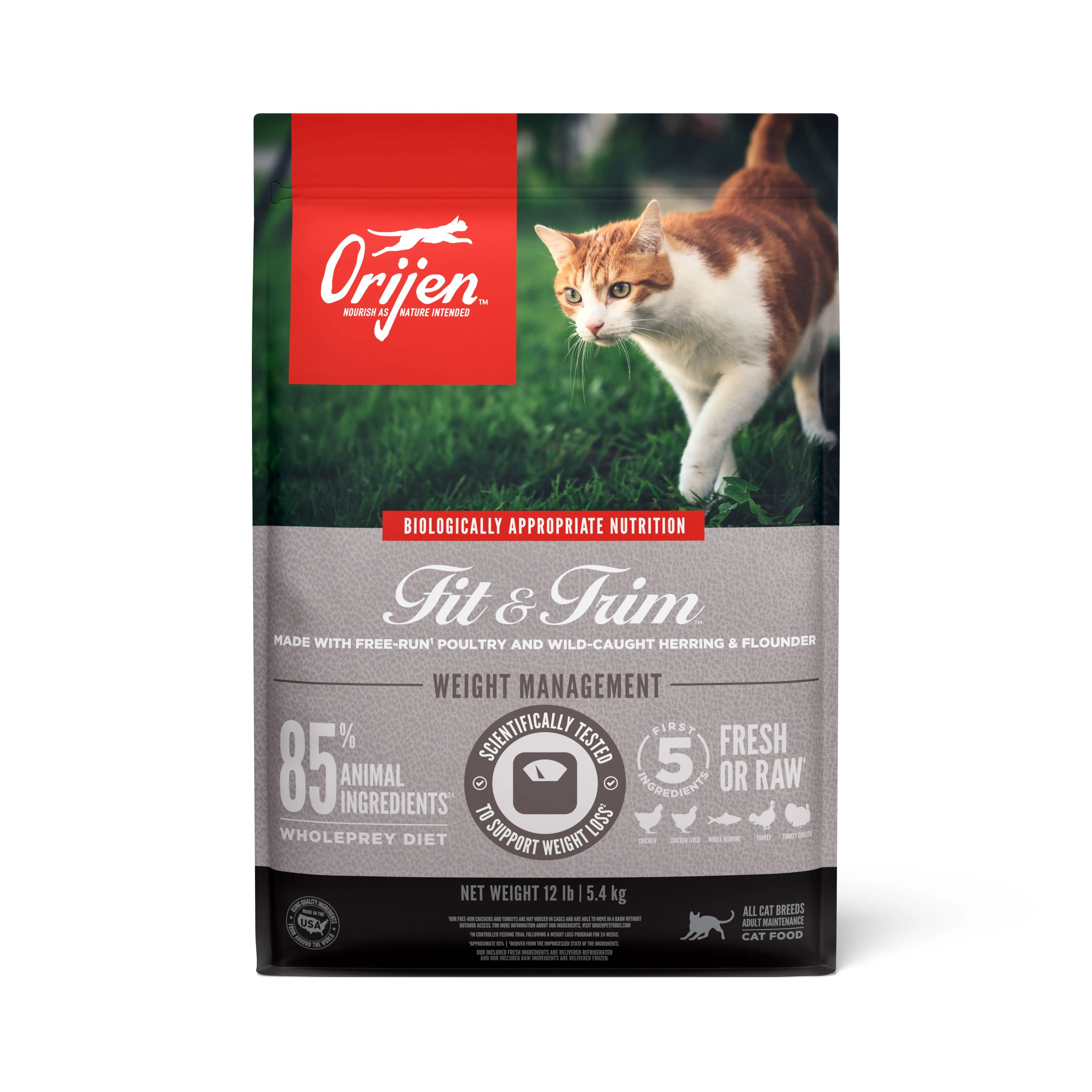 ORIJEN Fit and Trim Biologically Appropriate Dry Cat Food 5.4kg