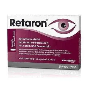 Retaron, DHA, chokeberry capsules, eye vitamins