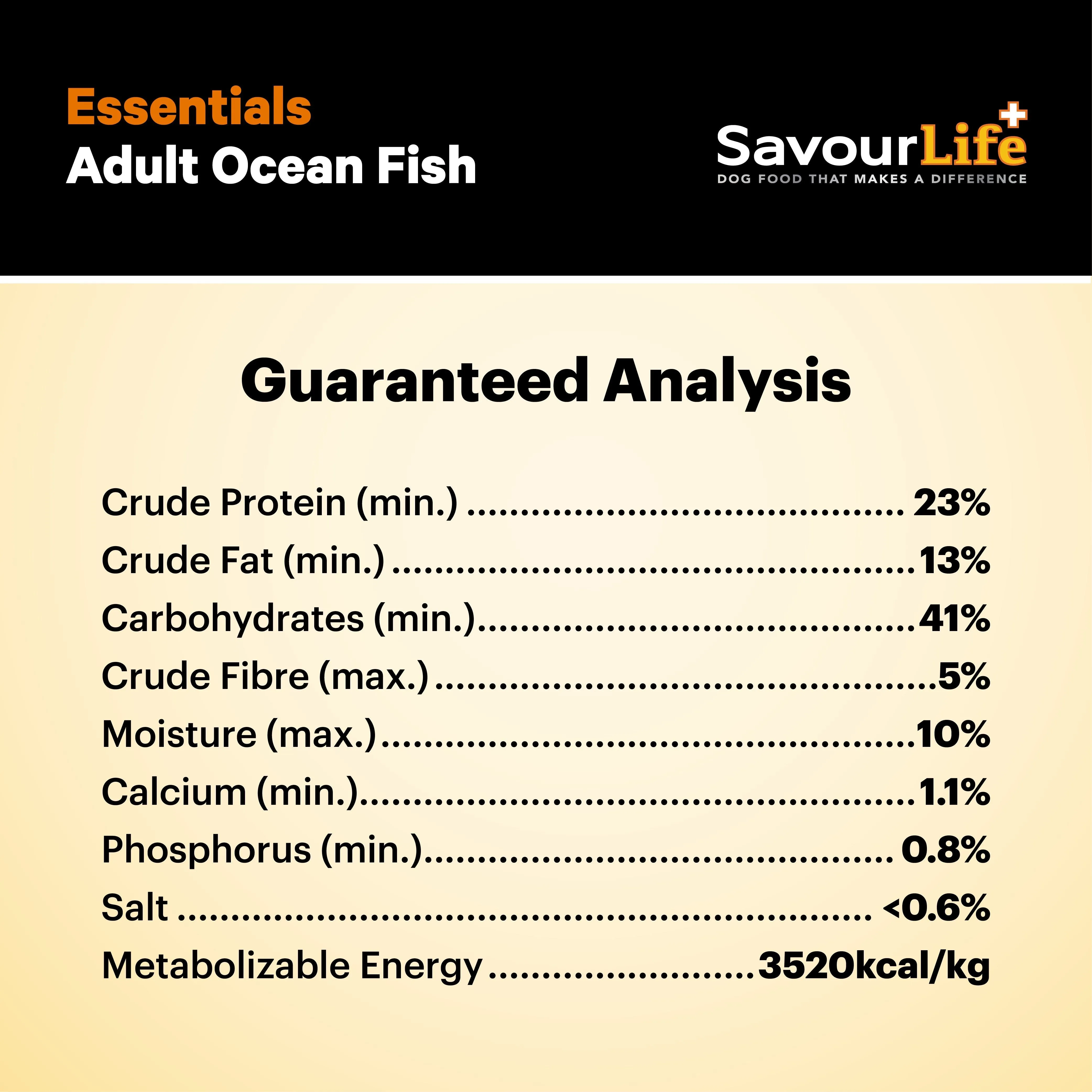 Savourlife Essentials Dry Dog Food Ocean Fish with Veggies & Rice 3kg^^^