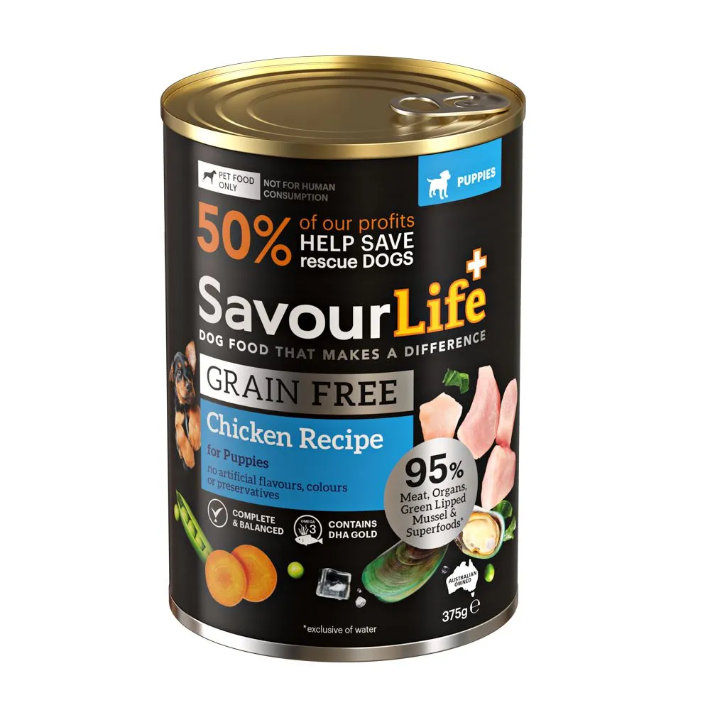 Savourlife Grain Free Chicken Puppy Wet Food 375g X12