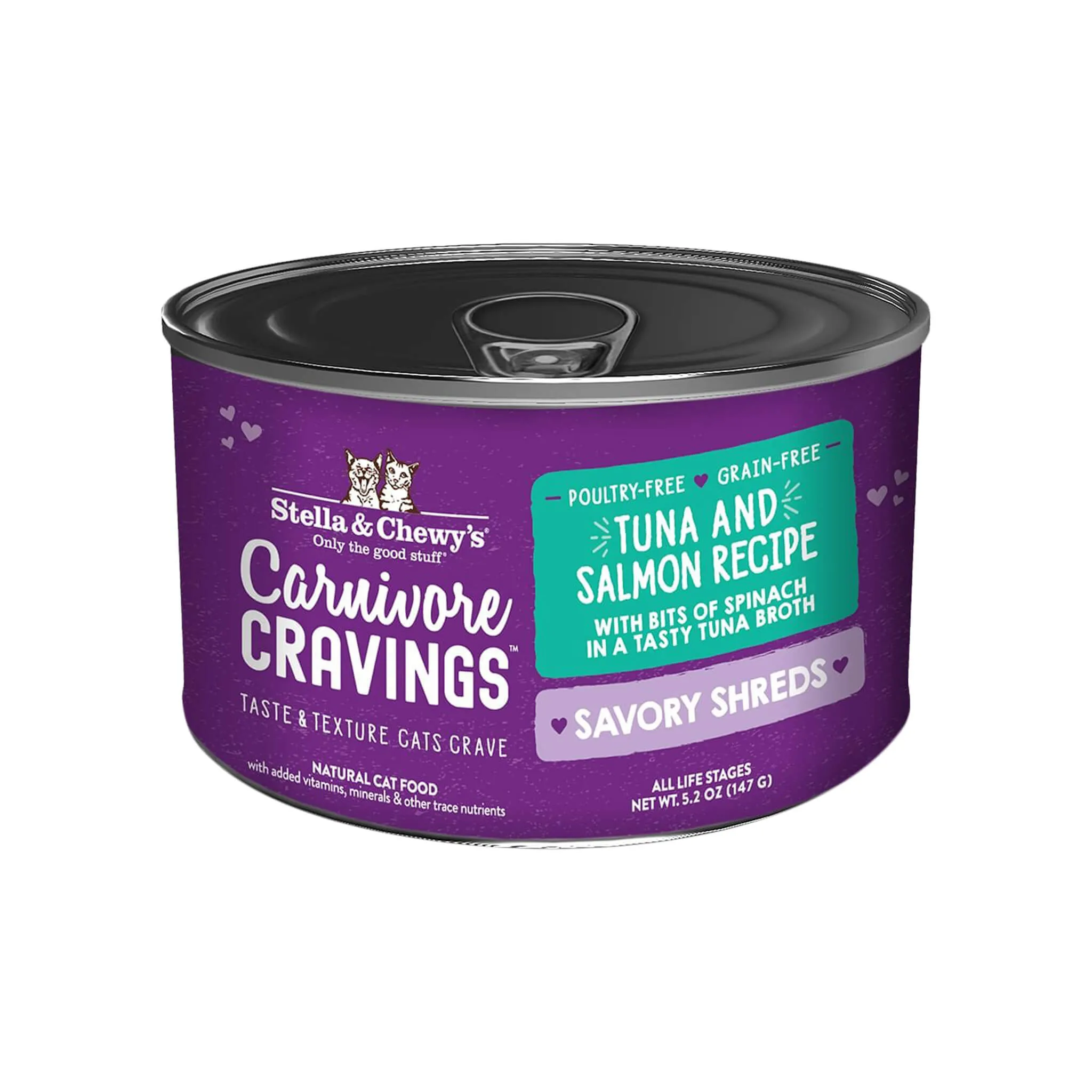 Stella & Chewy's Carnivore Cravings Savory Shreds Tuna & Salmon Wet Cat Food