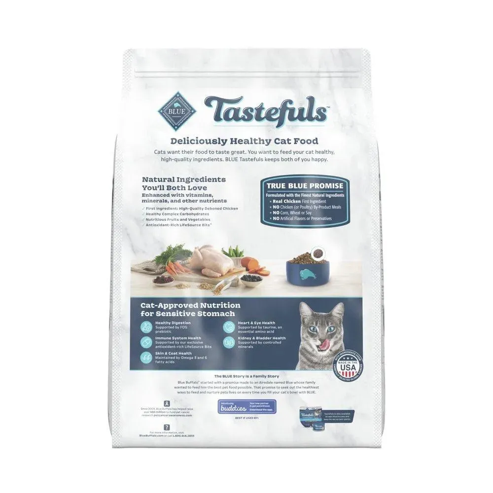 Tastefuls Sensitive Stomach Dry Cat Food 10 Lb