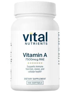 Vital Nutrients Vitamin A 25,000 iu (Fish) 100 Capsule