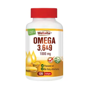 Wellvita Omega 3,6 & 9 1000mg 120 Softgels Capsules